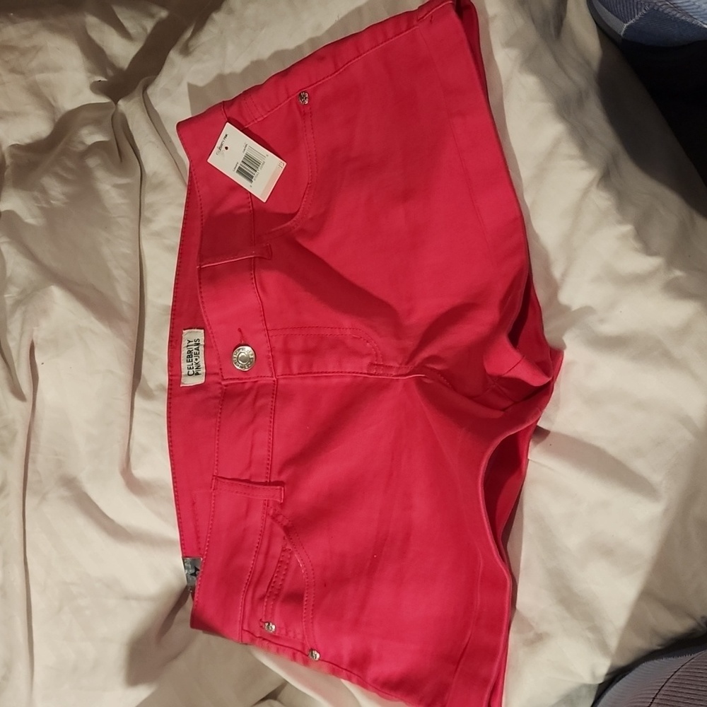 Low Rise Celebrity Pink Neon Shorts